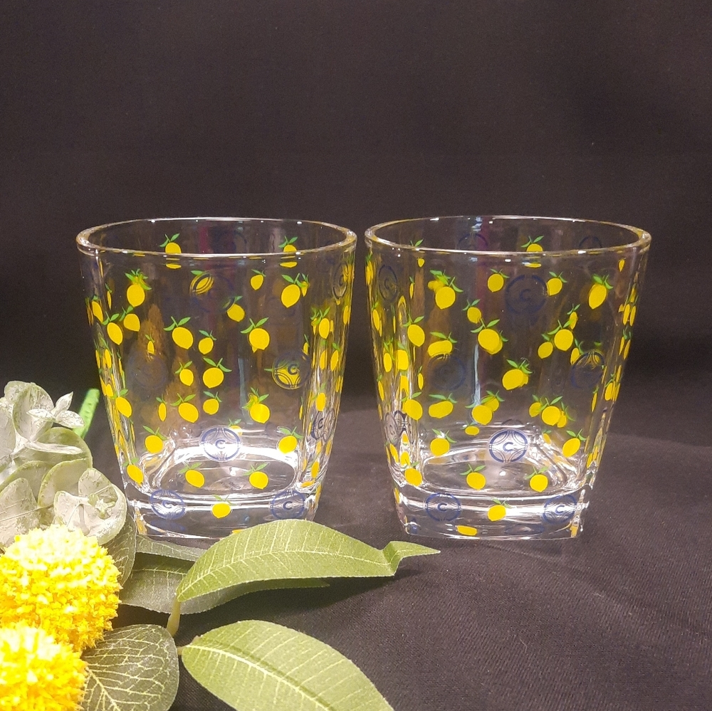Ciroc Lemon Vodka Lowball Rocks Glasses ~ Set of 2